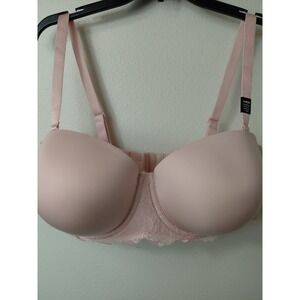 Torrid‎ Curve Underwire Padded Push Up Strapless Bra Size 44DDD Light Pink